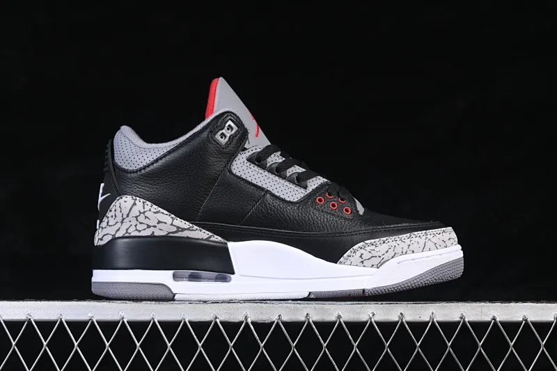 All categories Air Jordan Jordan series basketball shoes Air Jordan 3 TG version Air Jordan 3 "Black Cement" AJ3 Jordan 3 first year black cement DN3707-010
